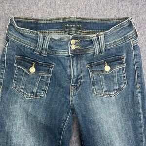Aeropostale Low Rise Flare Jeans 2 Short Denim Blue Y2K Pockets